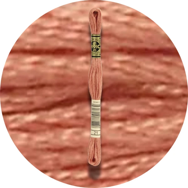 DMC Mouliné Spécial 25 Broderigarn, Ensfarvet, Røde/Gule/Orange nuancer